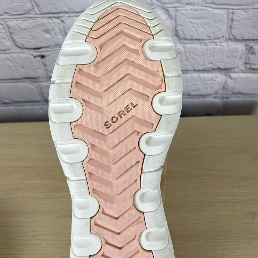 Sorel Explorer II Carnival Winter Tan & Pink Sherpa Boots size 6 NWOT